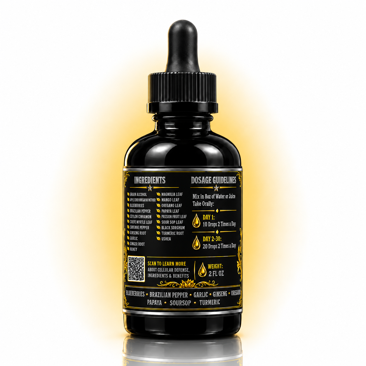 Ca-Cellular Defense rear label